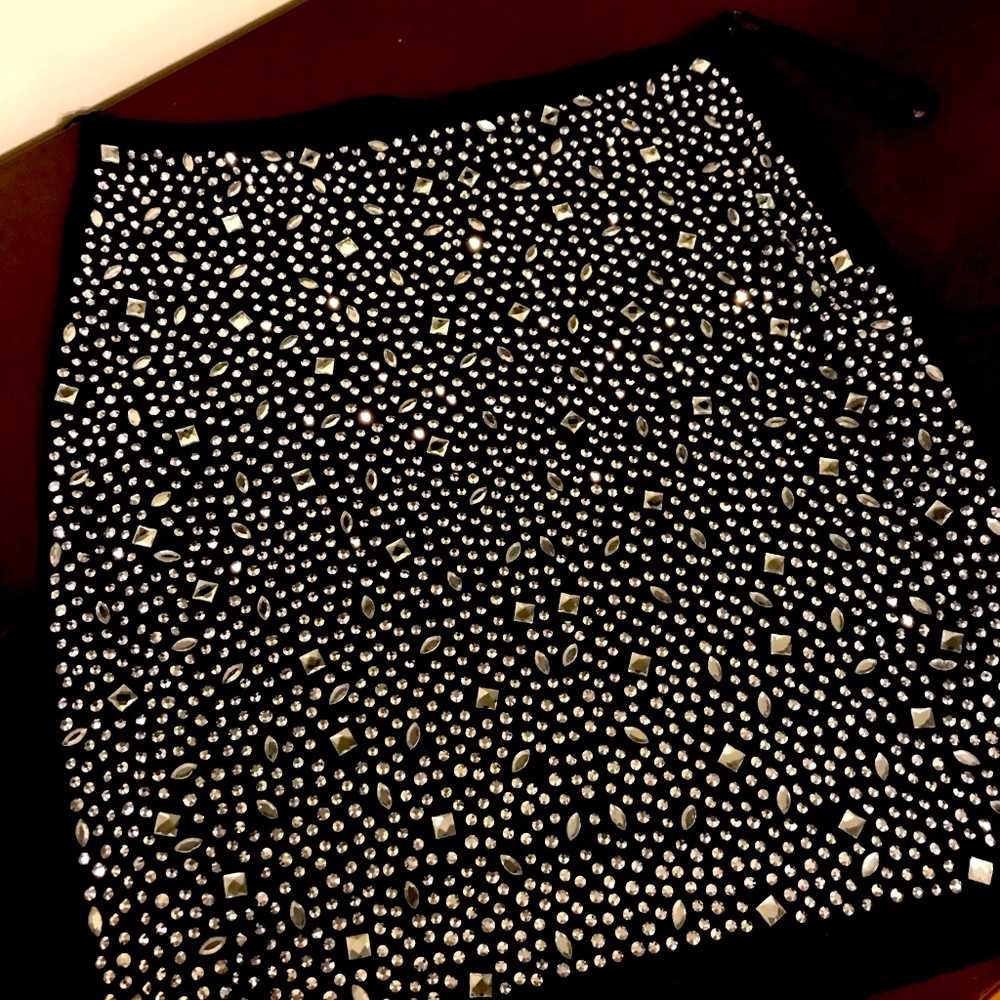 Black rhinestone skirt size xs
